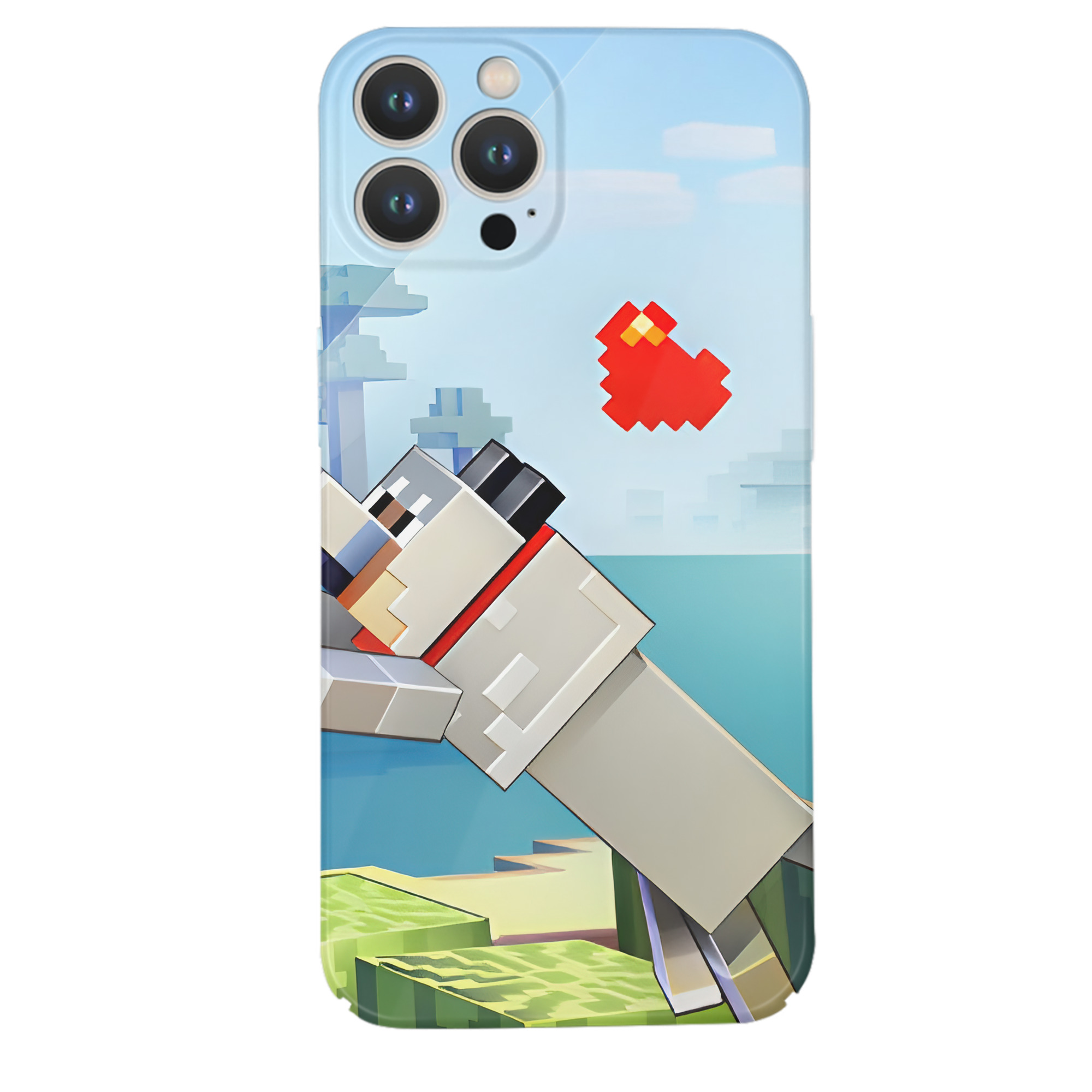（画像用） マインクラフト ブロックの世界 Minecraft MC Block world 【iPhone 14シリーズ対応】ハードケース
